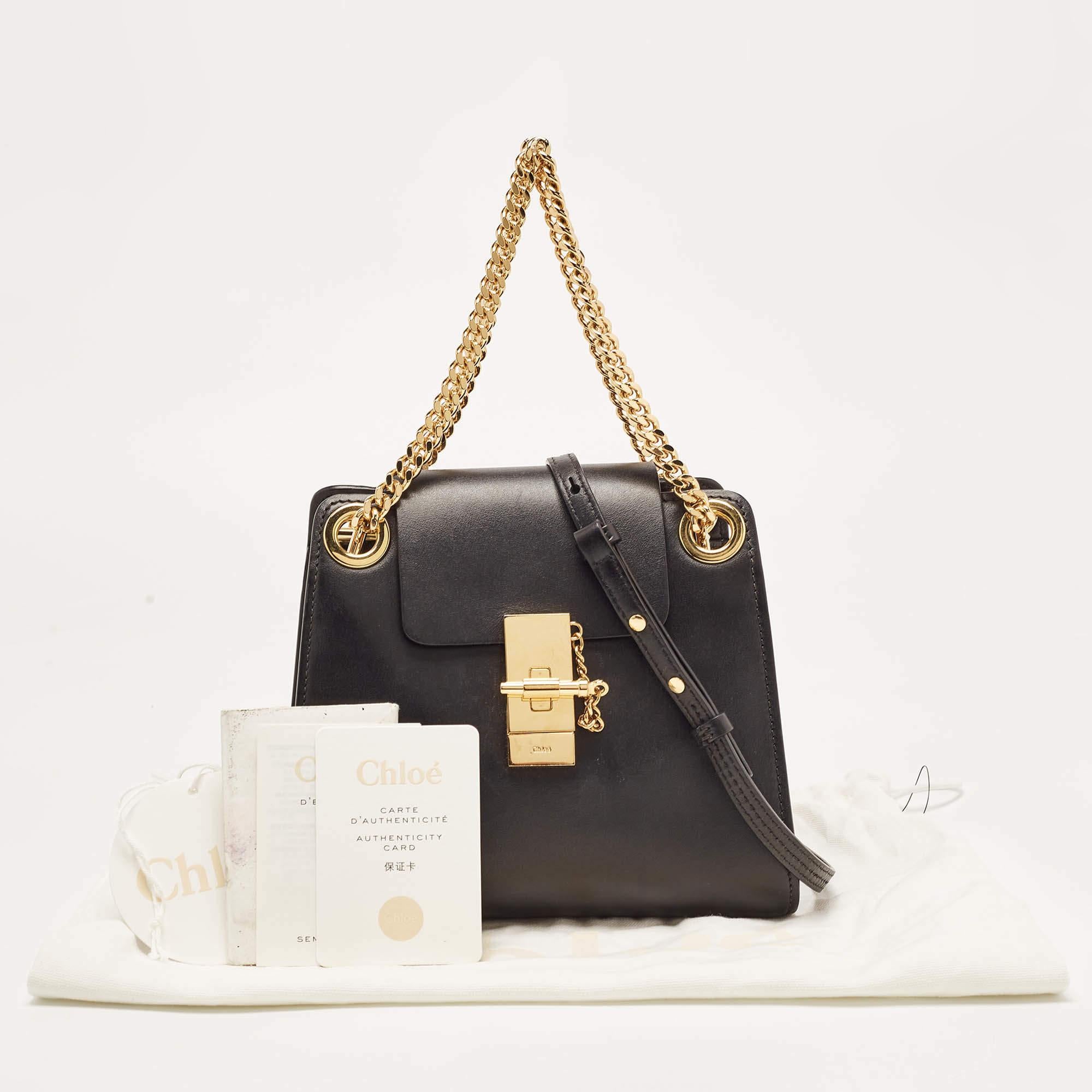 Chloé Black Leather Mini Annie Shoulder Bag For Sale 11