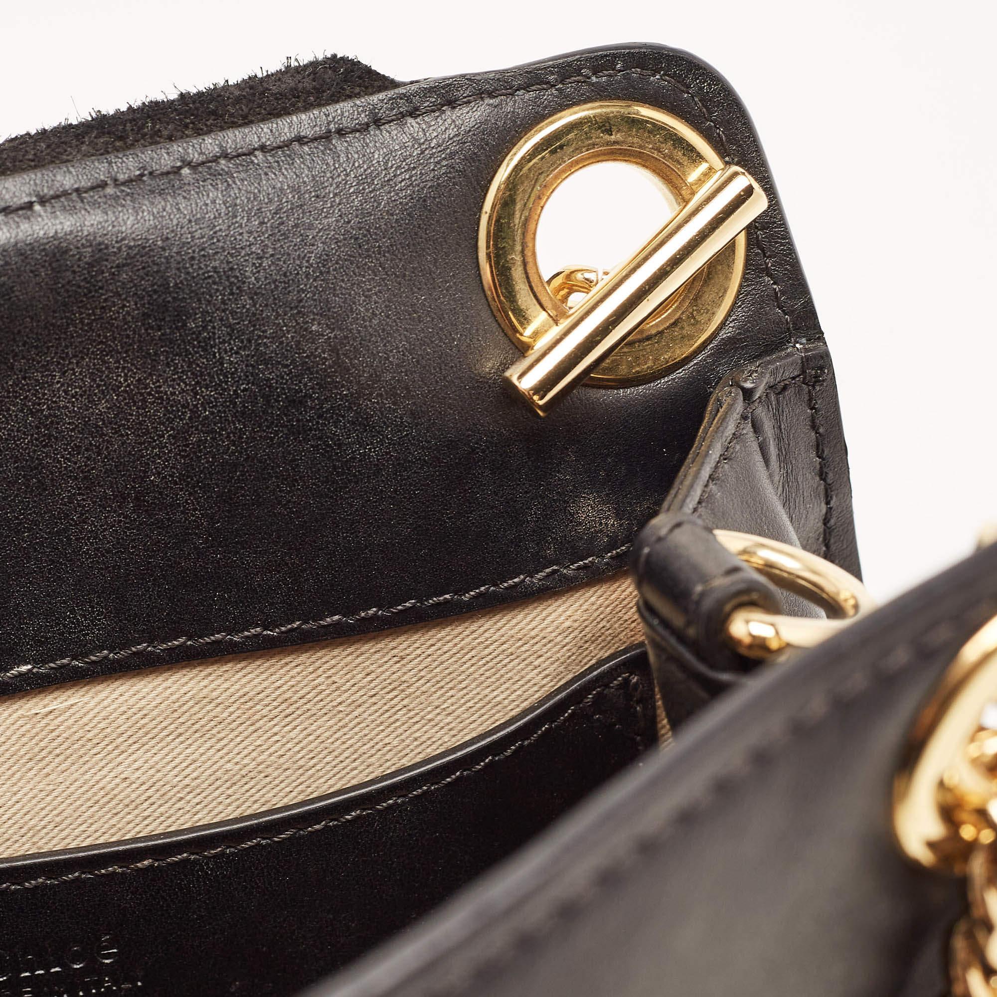 Chloé Black Leather Mini Annie Shoulder Bag For Sale 2