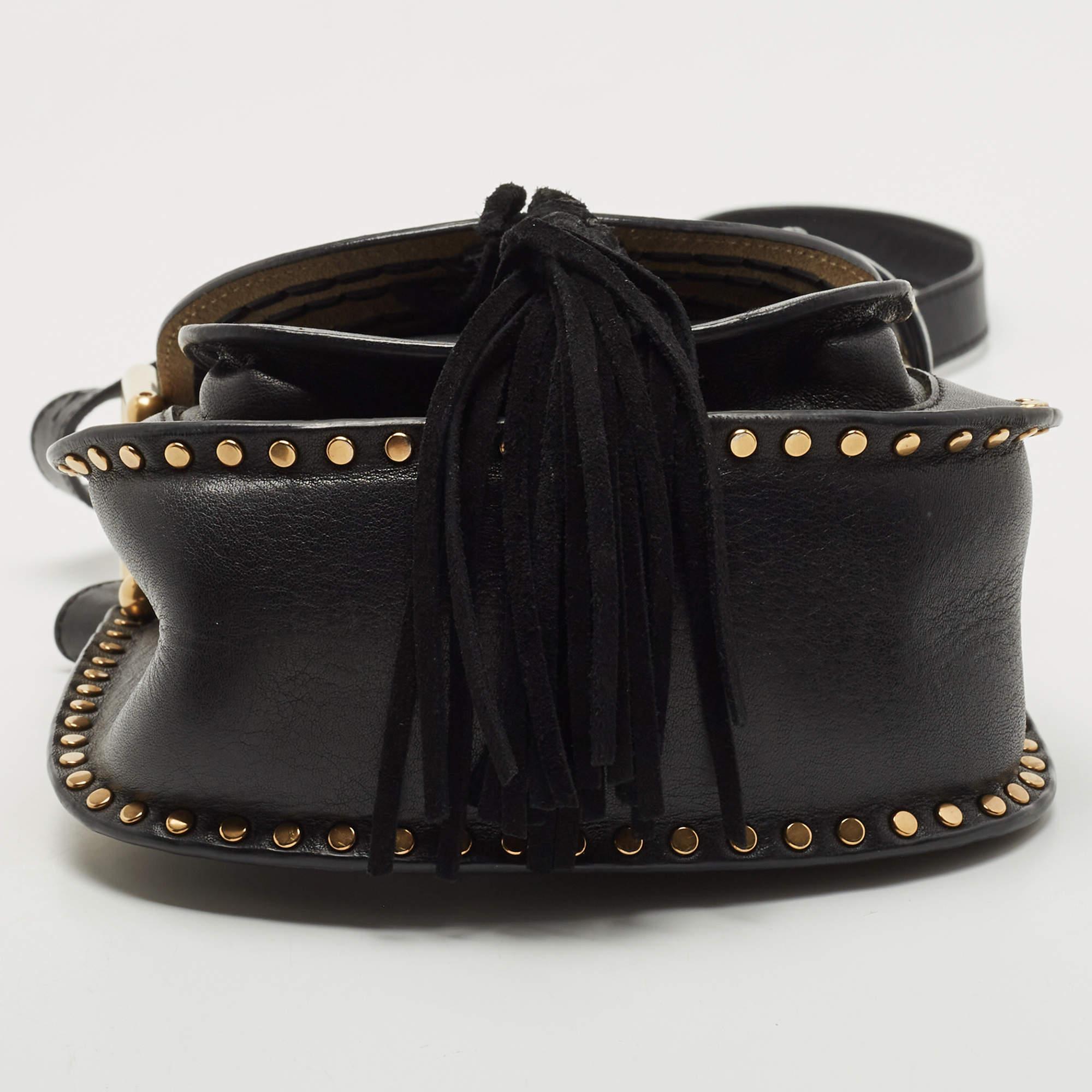 Women's Chloe Black Leather Mini Hudson Shoulder Bag