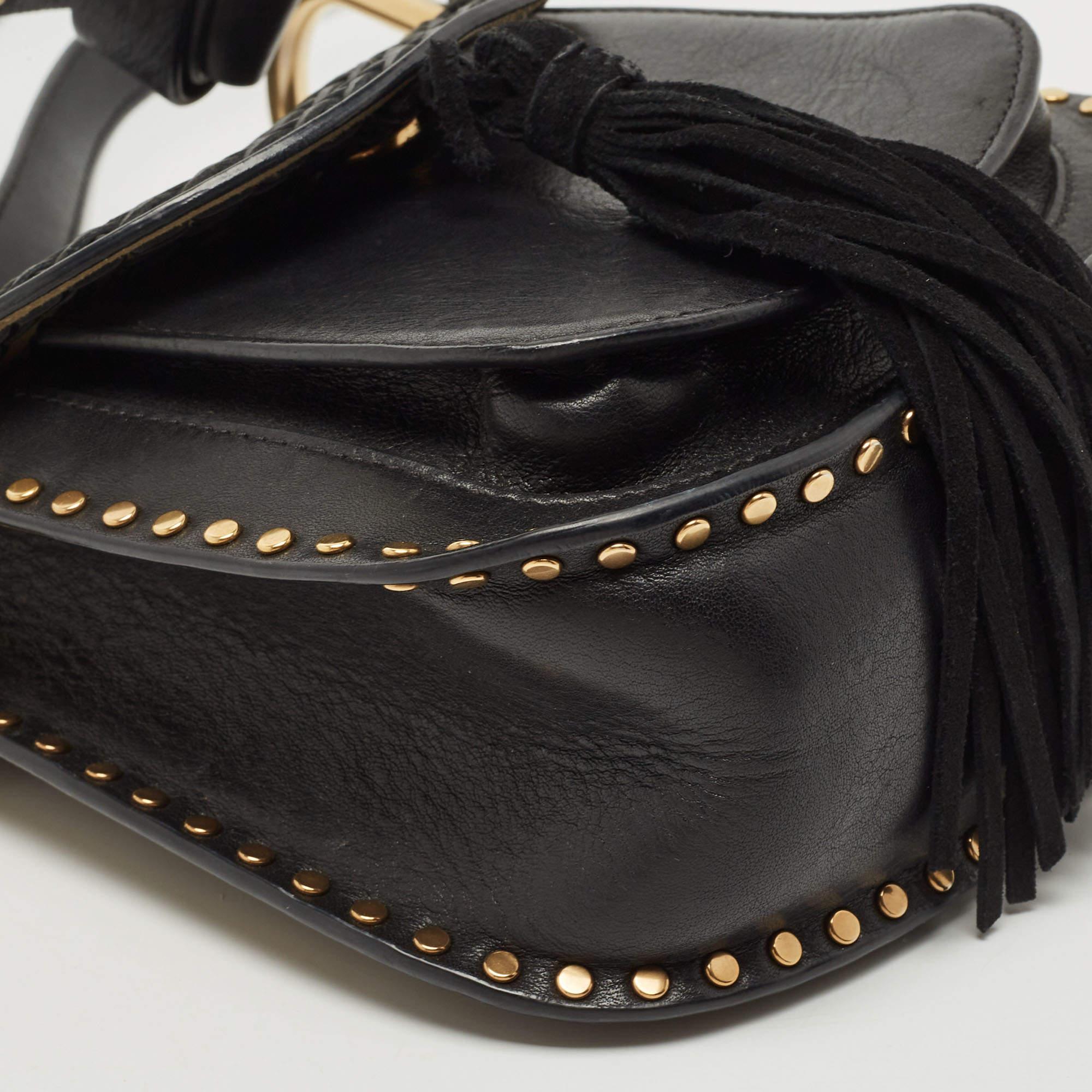 Chloe Black Leather Mini Hudson Shoulder Bag 2
