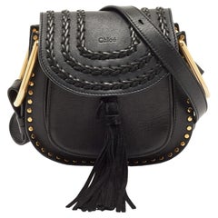 Chloe Black Leather Mini Hudson Shoulder Bag