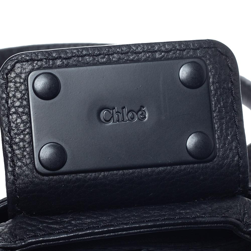 Chloe Mini Paddington Tasche aus schwarzem Leder 4