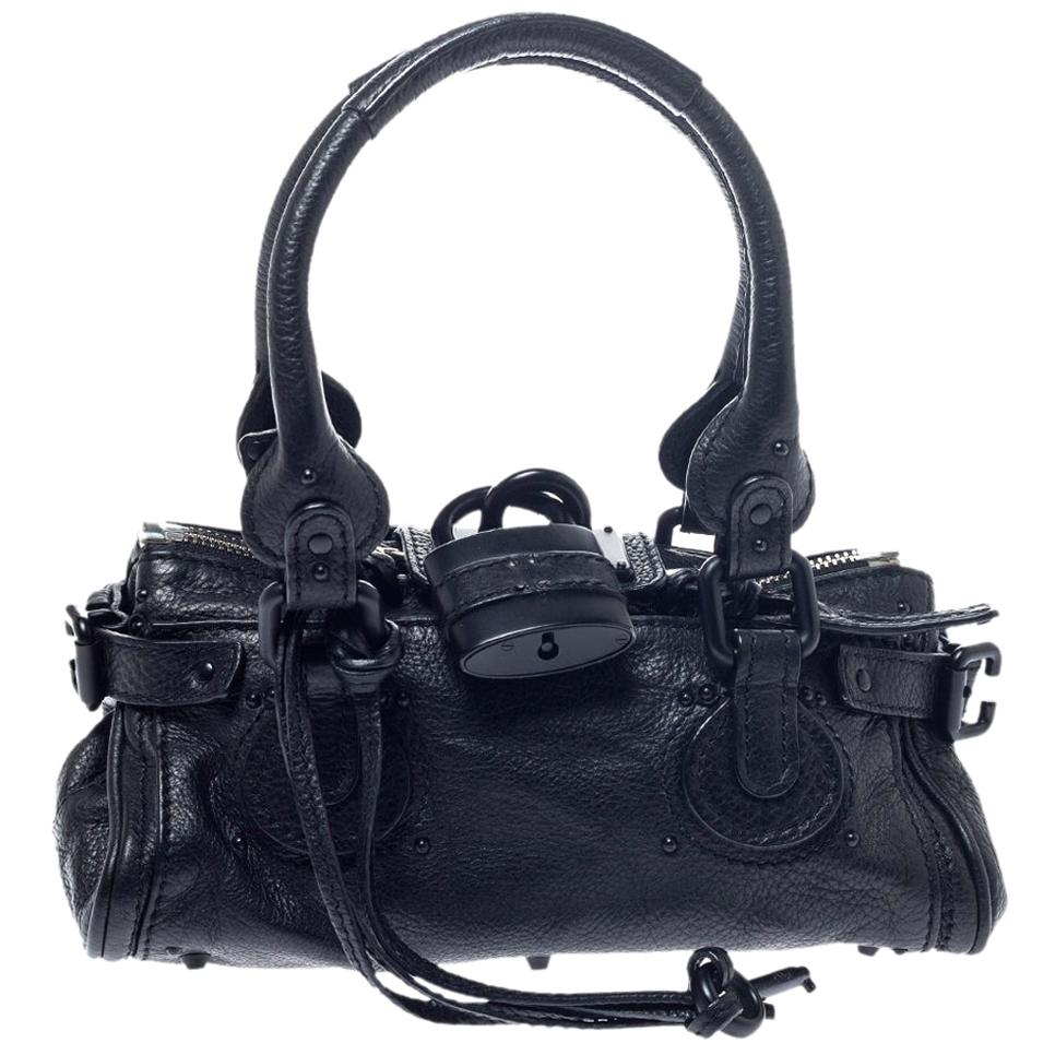 Chloe Black Leather Mini Paddington Bag