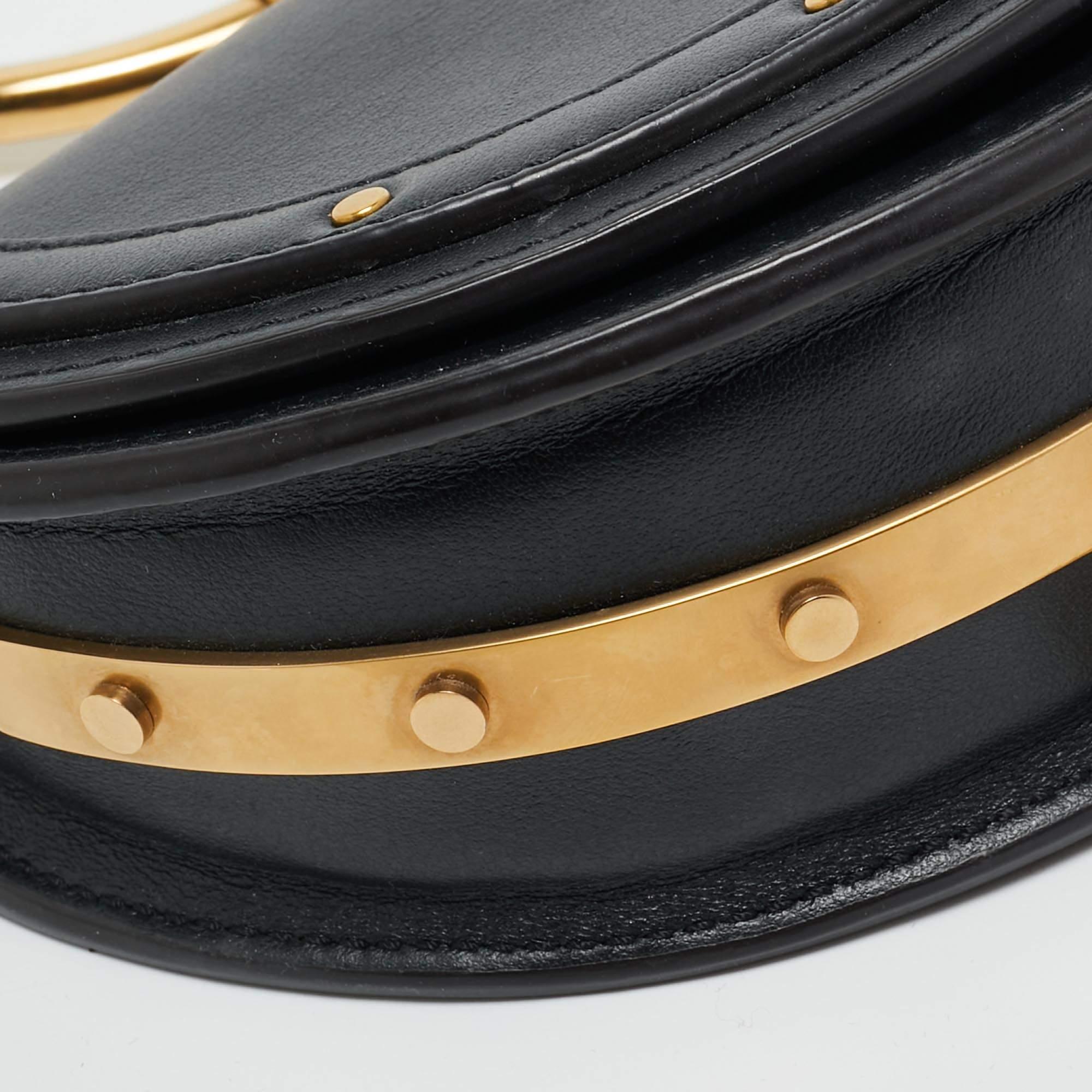 Chloé Black Leather Nile Bracelet Minaudiere Crossbody Bag 8