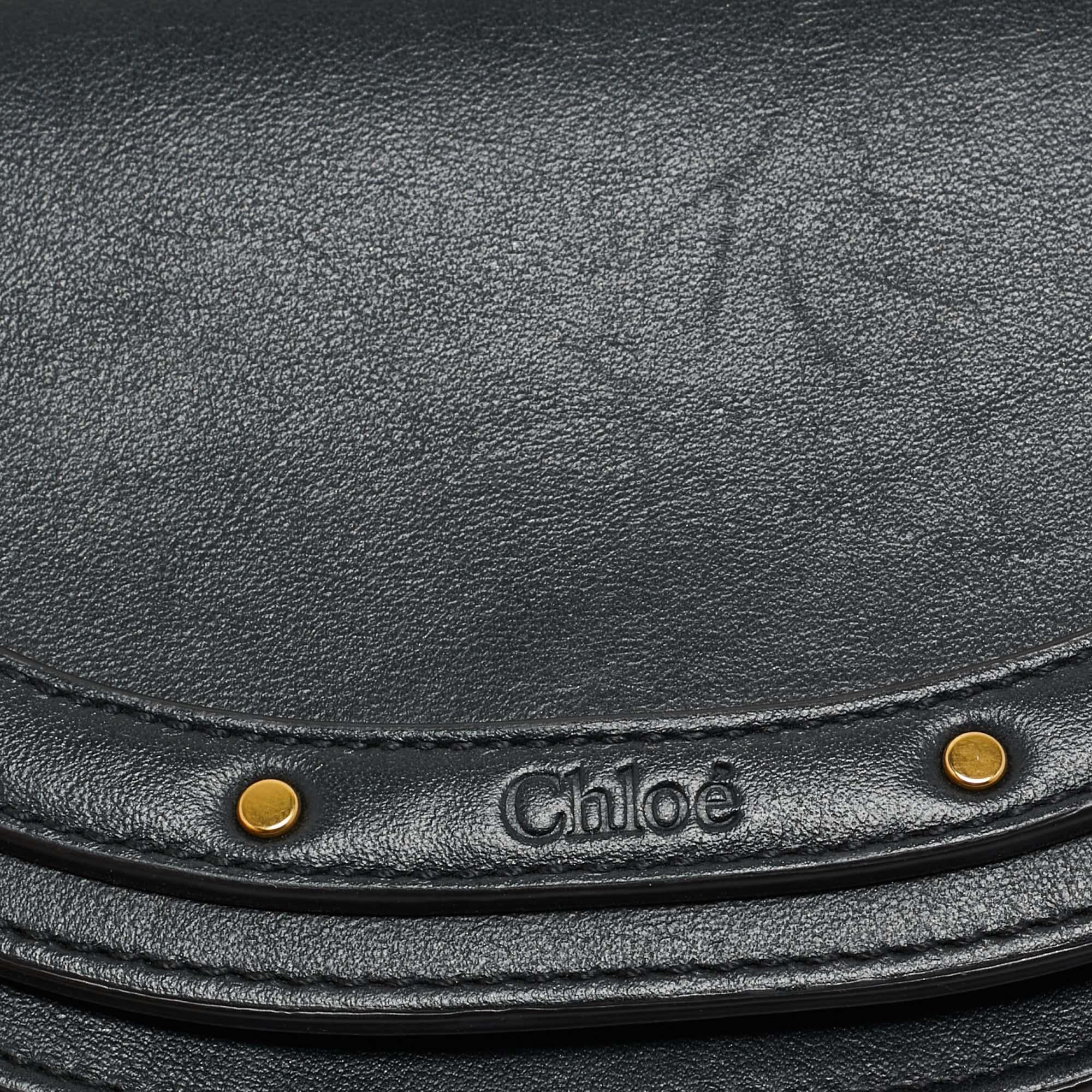 Chloé Black Leather Nile Bracelet Minaudiere Crossbody Bag 3