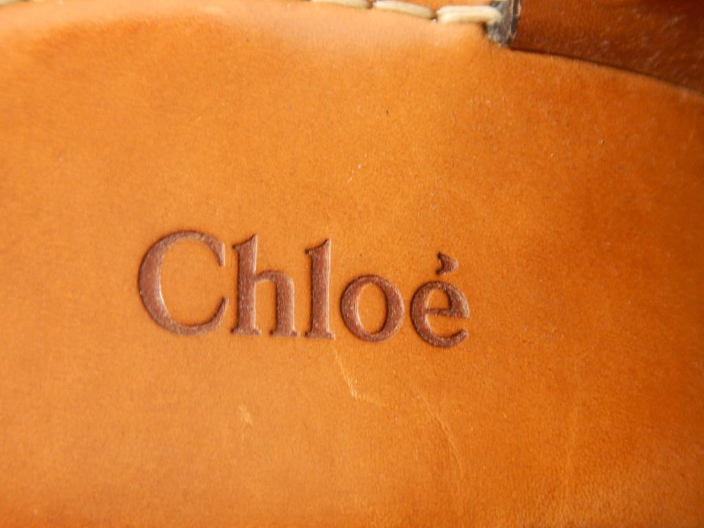 Chloe Black Leather Open Toe Platform Wedge Clogs 38.5 For Sale 4
