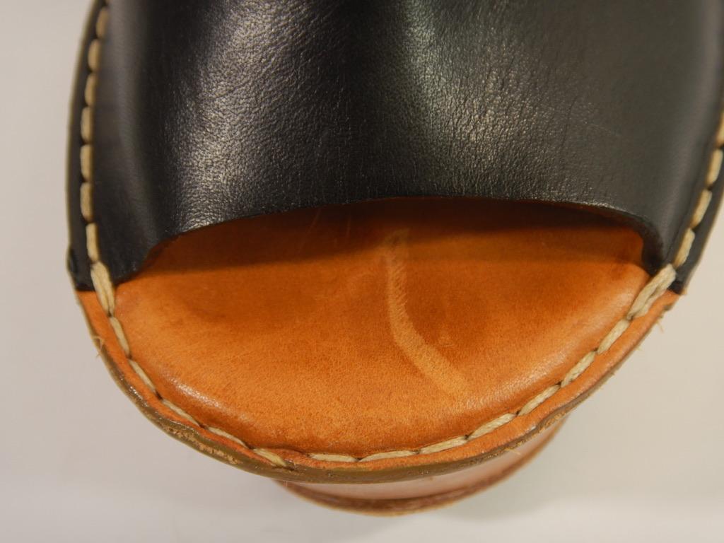 Chloe Black Leather Open Toe Platform Wedge Clogs 38.5 For Sale 5