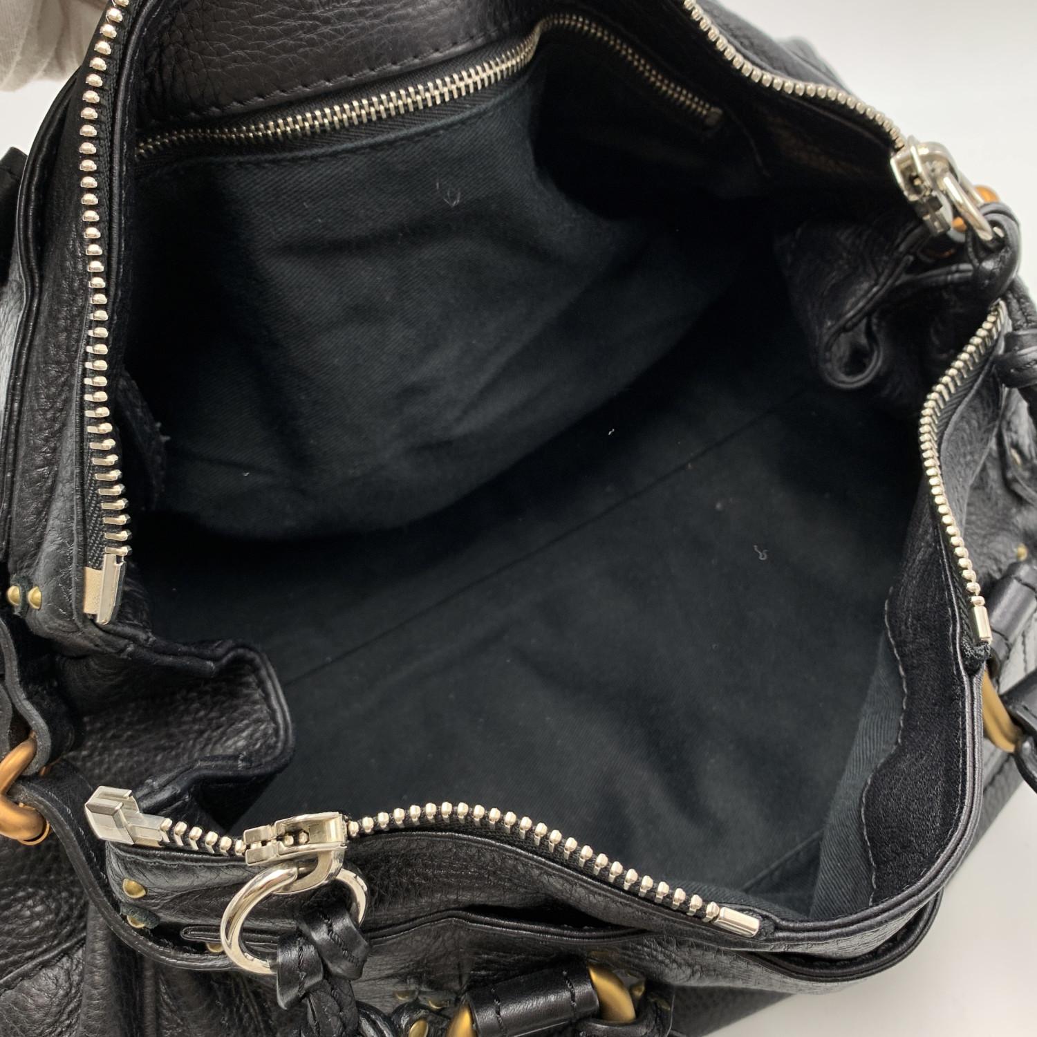 Chloe Black Leather Paddington Bag Tote Satchel Handbag 1