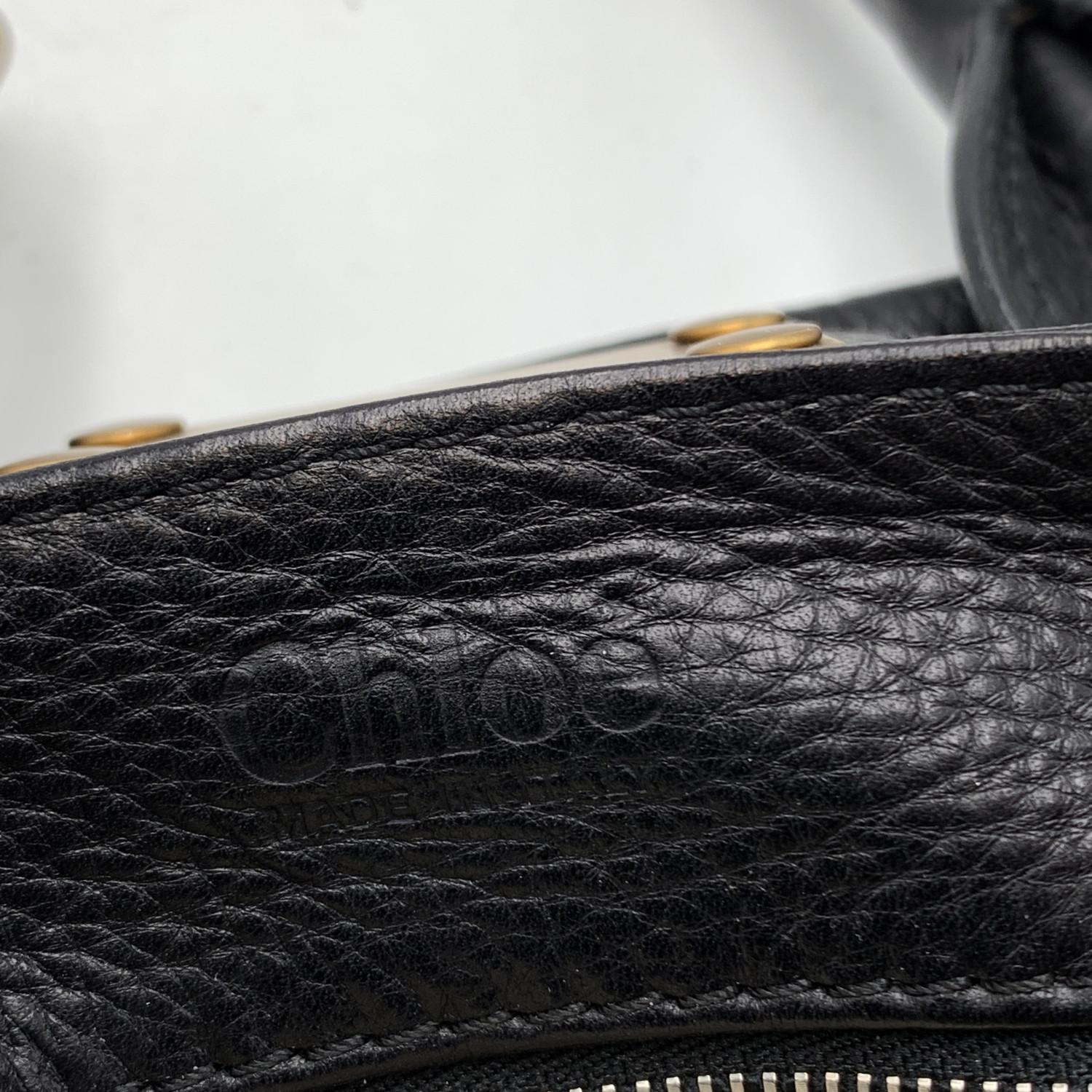 Chloe Black Leather Paddington Bag Tote Satchel Handbag 4
