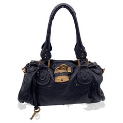 Chloe Paddington Tasche aus schwarzem Leder Tote Satchel Handtasche