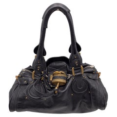 Chloe Black Leather Paddington Bag Tote Satchel Handbag