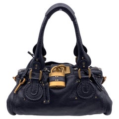 Chloe Paddington Tasche aus schwarzem Leder Tote Satchel Handtasche
