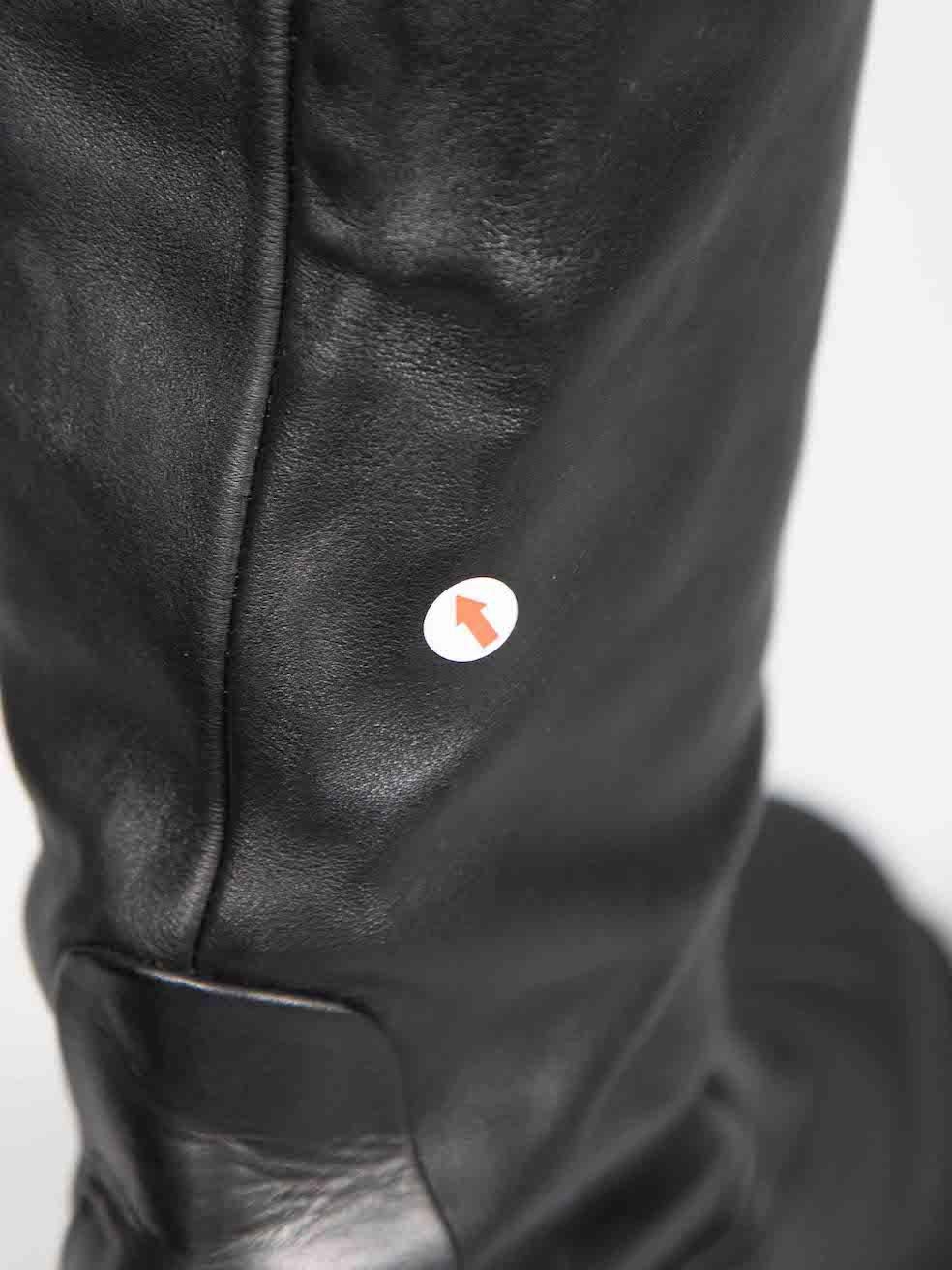 Chloé Black Leather Raina Over-The-Knee Boots Size IT 41 4