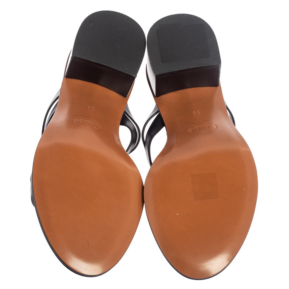 chloe black sandals