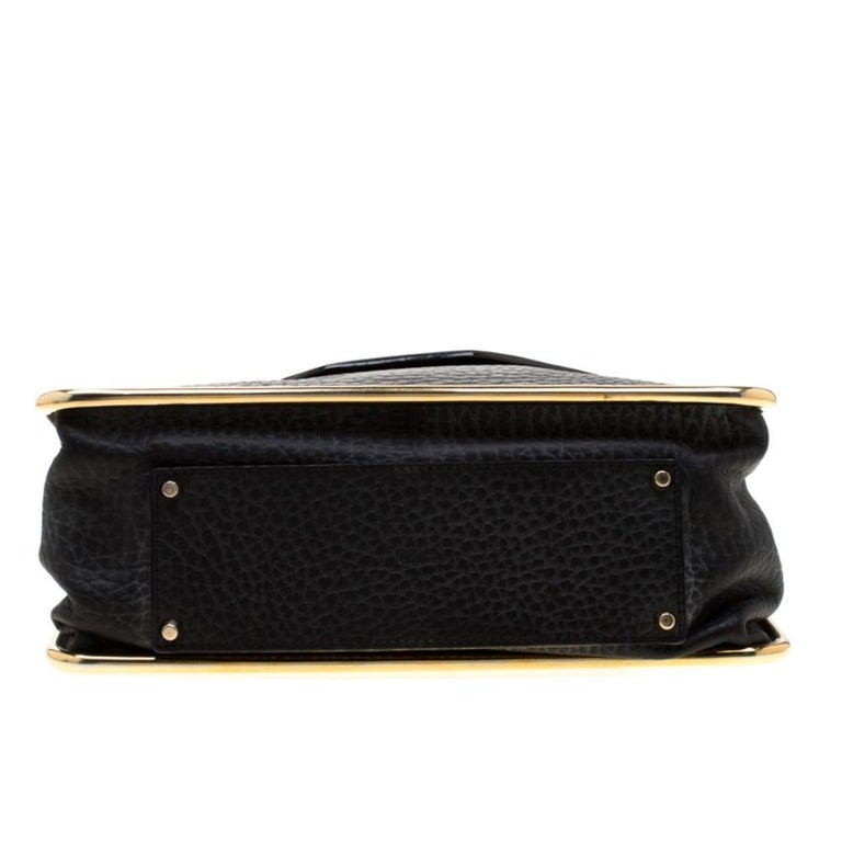 Chloe Black Leather Sally Medium Shoulder Bag For Sale at 1stDibs
