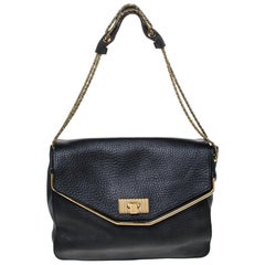 Chloe Black Leather Sally Shoulder Bag