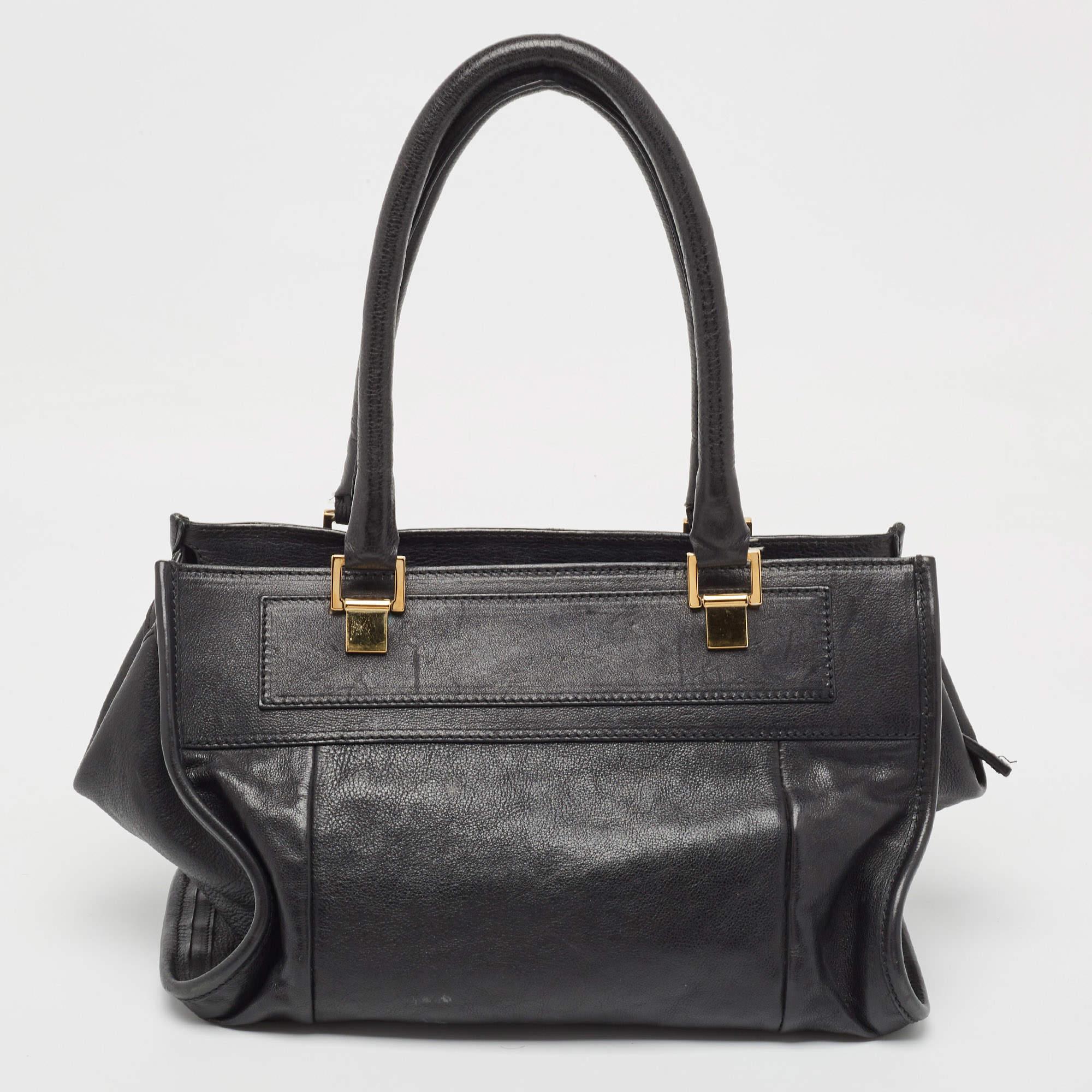 Women's Chloe Black Leather Satchel