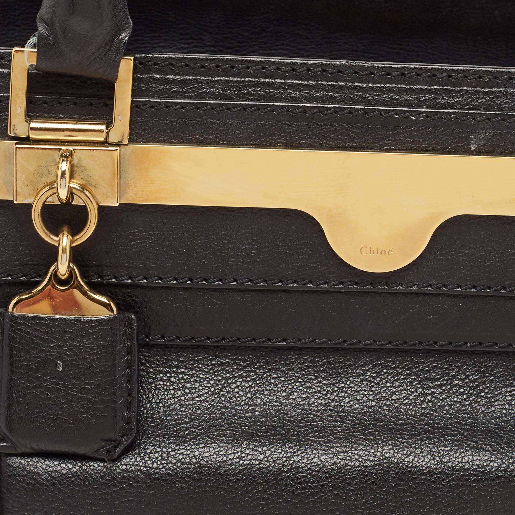 Chloe Black Leather Satchel 1