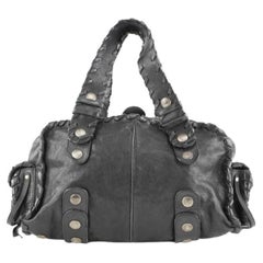 Vintage Chloé Black Leather Silverado Boston Bag 408chloe31
