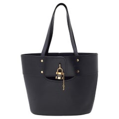 Chloe Black Leather Small Aby Tote
