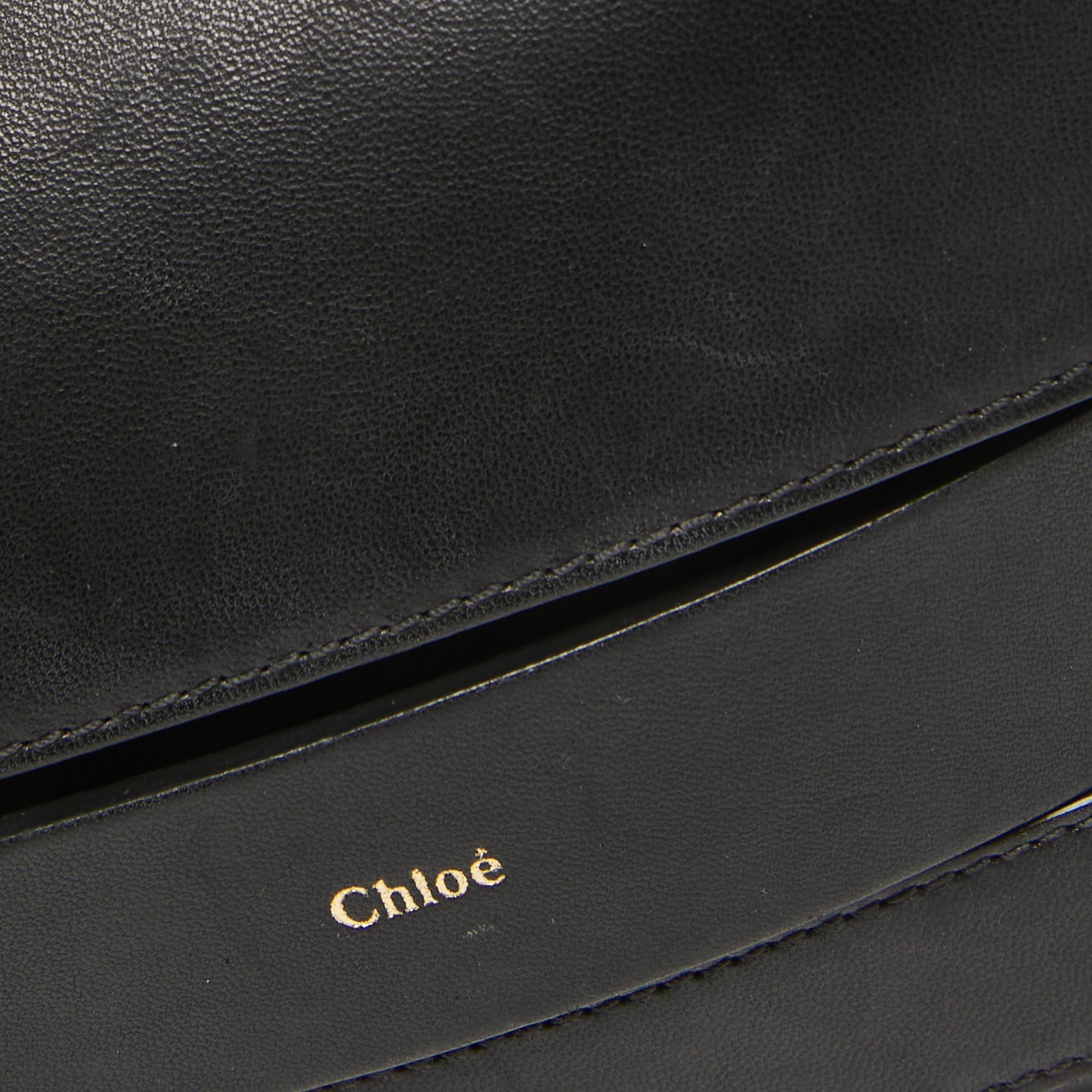 Chloe Black Leather Small Elle Clutch 2