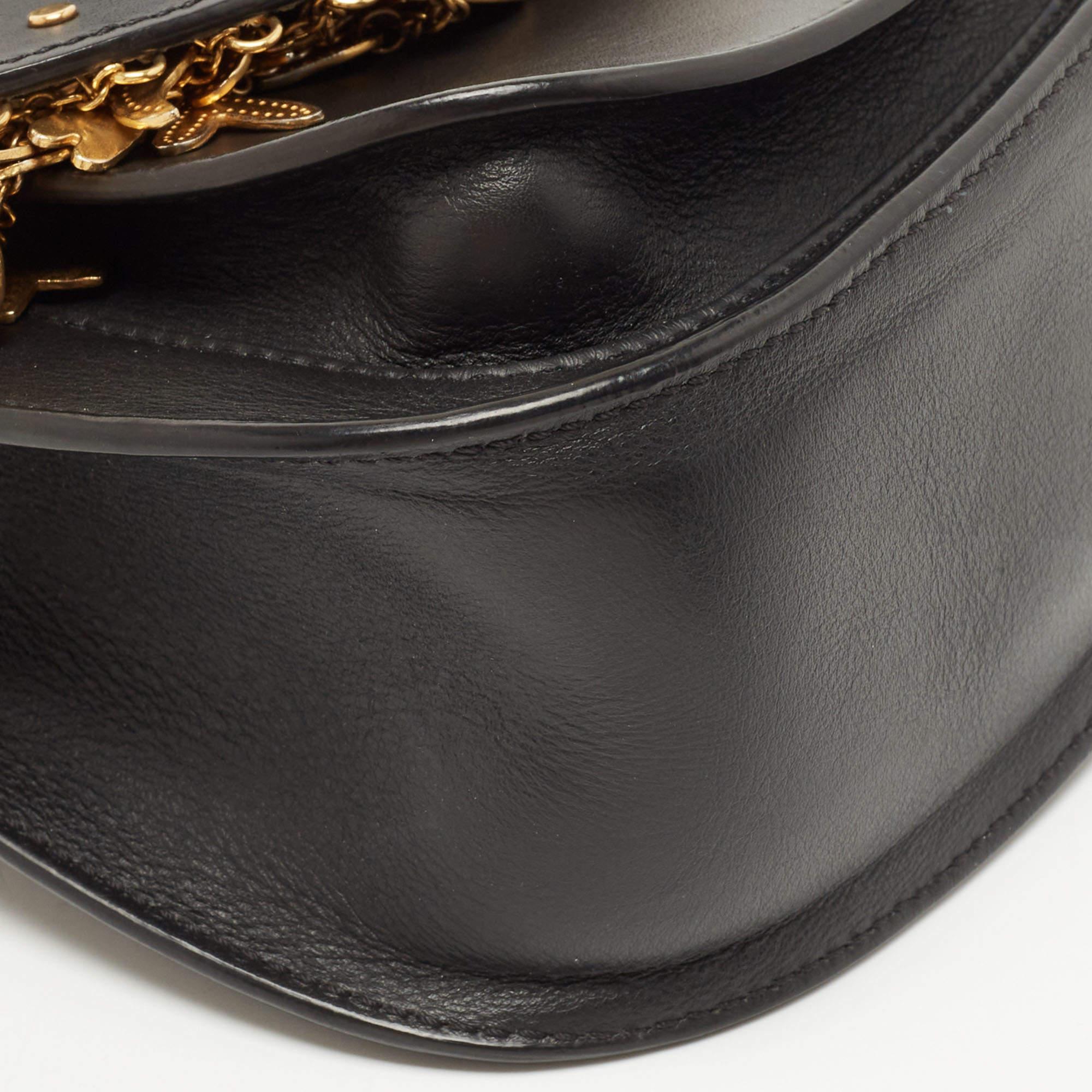 Chloe Black Leather Small Embellished Hudson Shoulder Bag 10