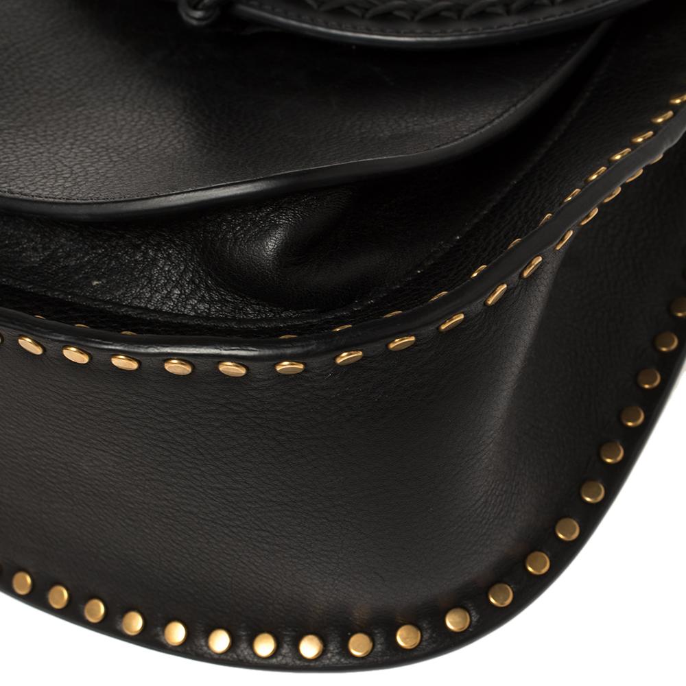 Women's Chloe Black Leather Small Hudson Shoulder Bag