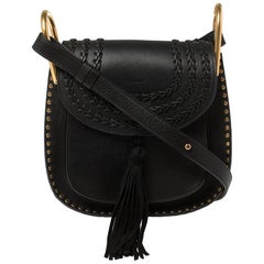 Chloe Black Leather Small Hudson Shoulder Bag