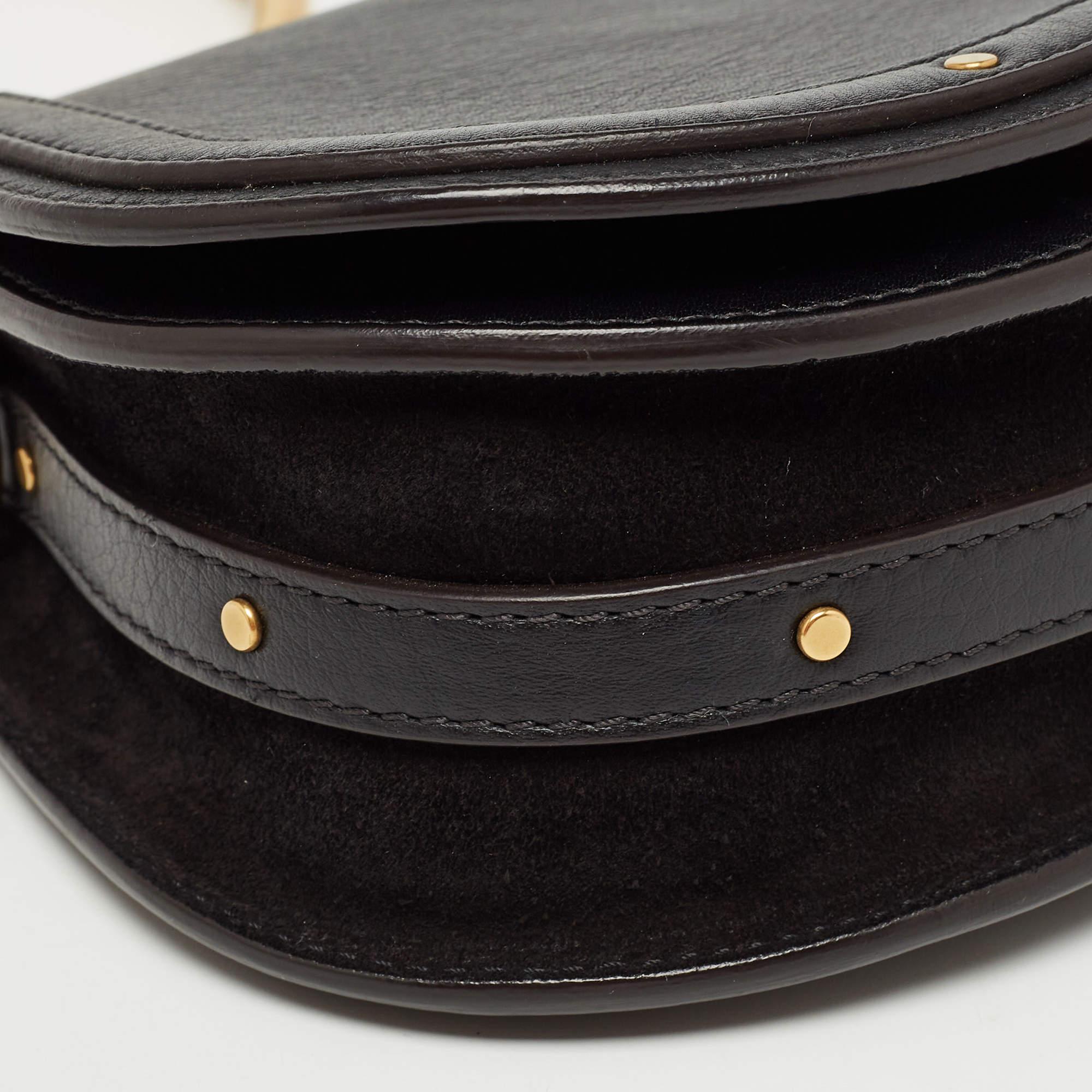 Chloe Black Leather Small Nile Bracelet Bag For Sale 5