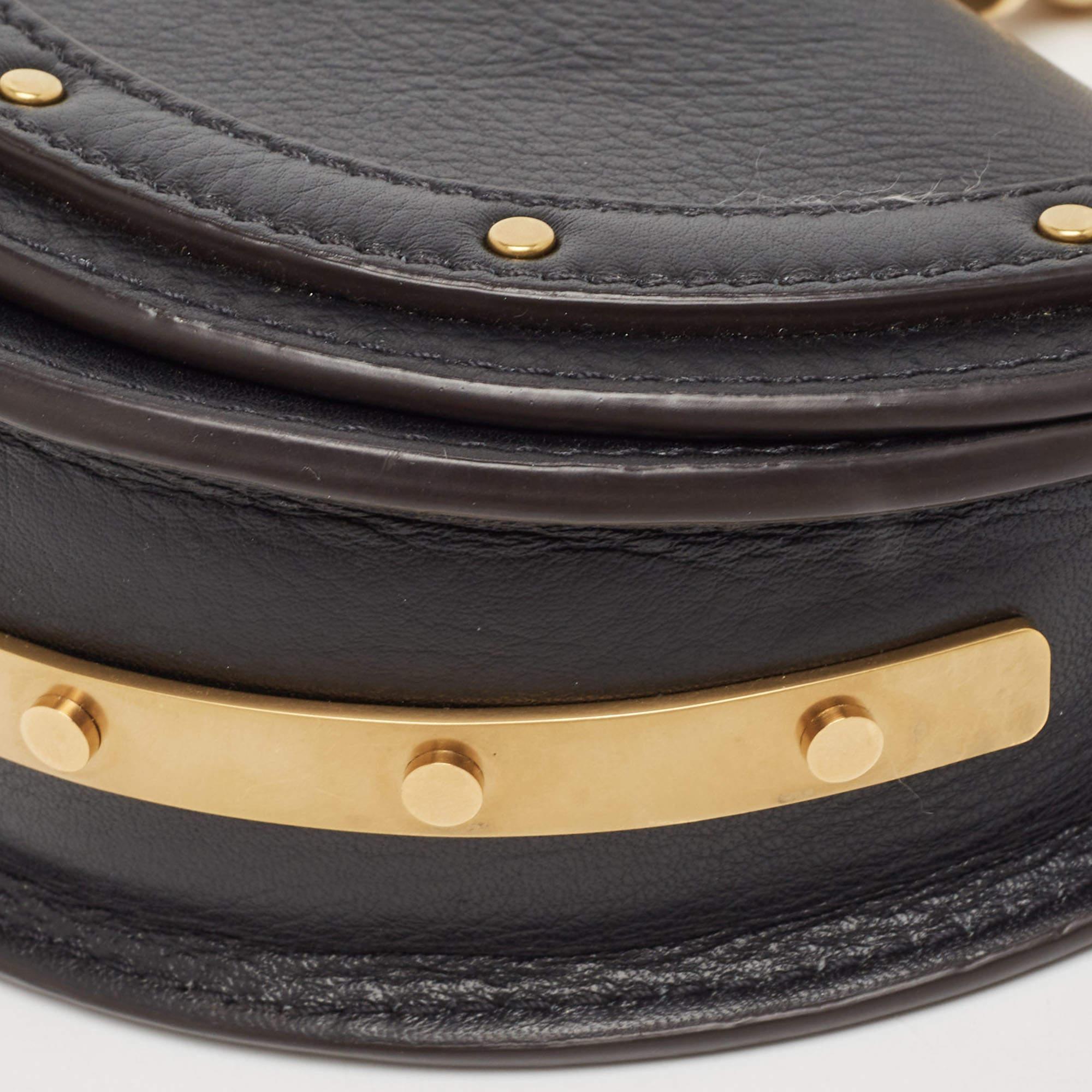 Chloé Black Leather Small Nile Bracelet Minaudiere Crossbody Bag 8