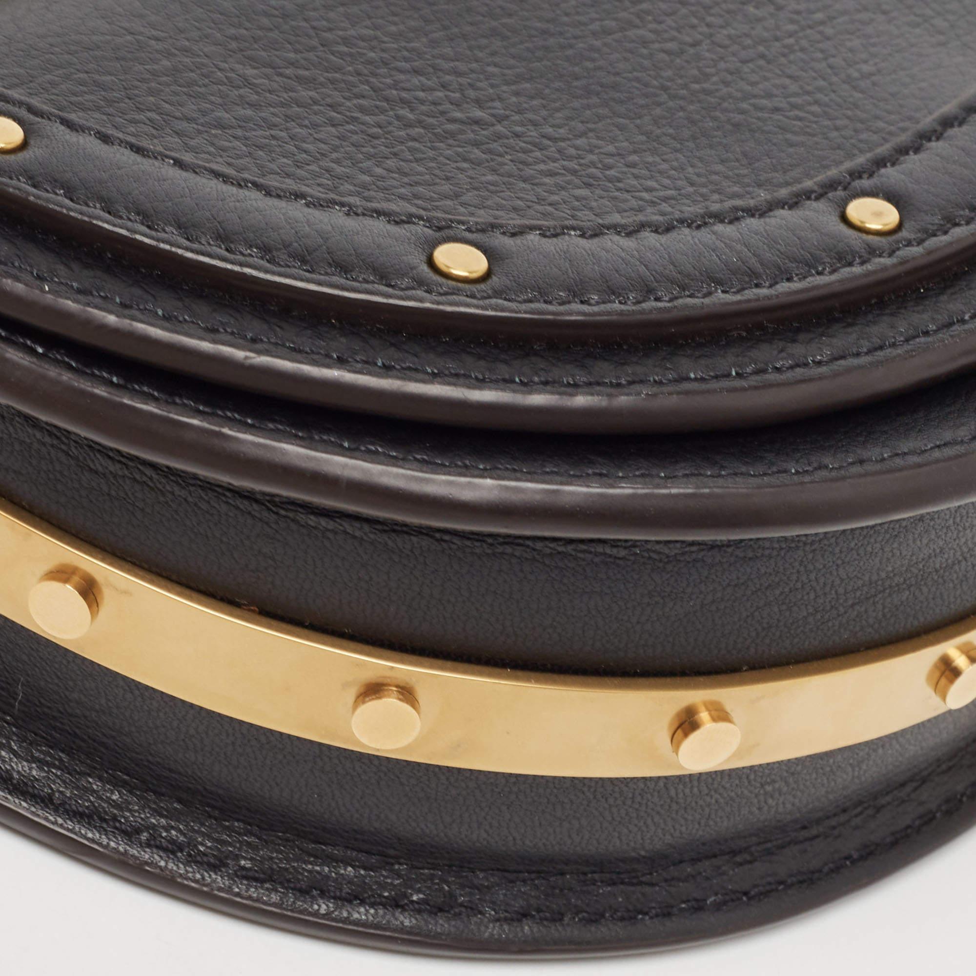 Chloé Black Leather Small Nile Bracelet Minaudiere Crossbody Bag 9