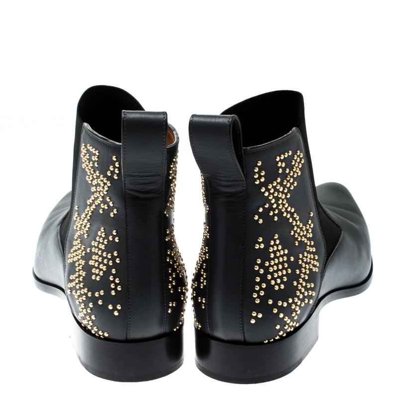 Chloe Black Leather Studded Ankle Boots Size 40 at 1stDibs | chloe ...