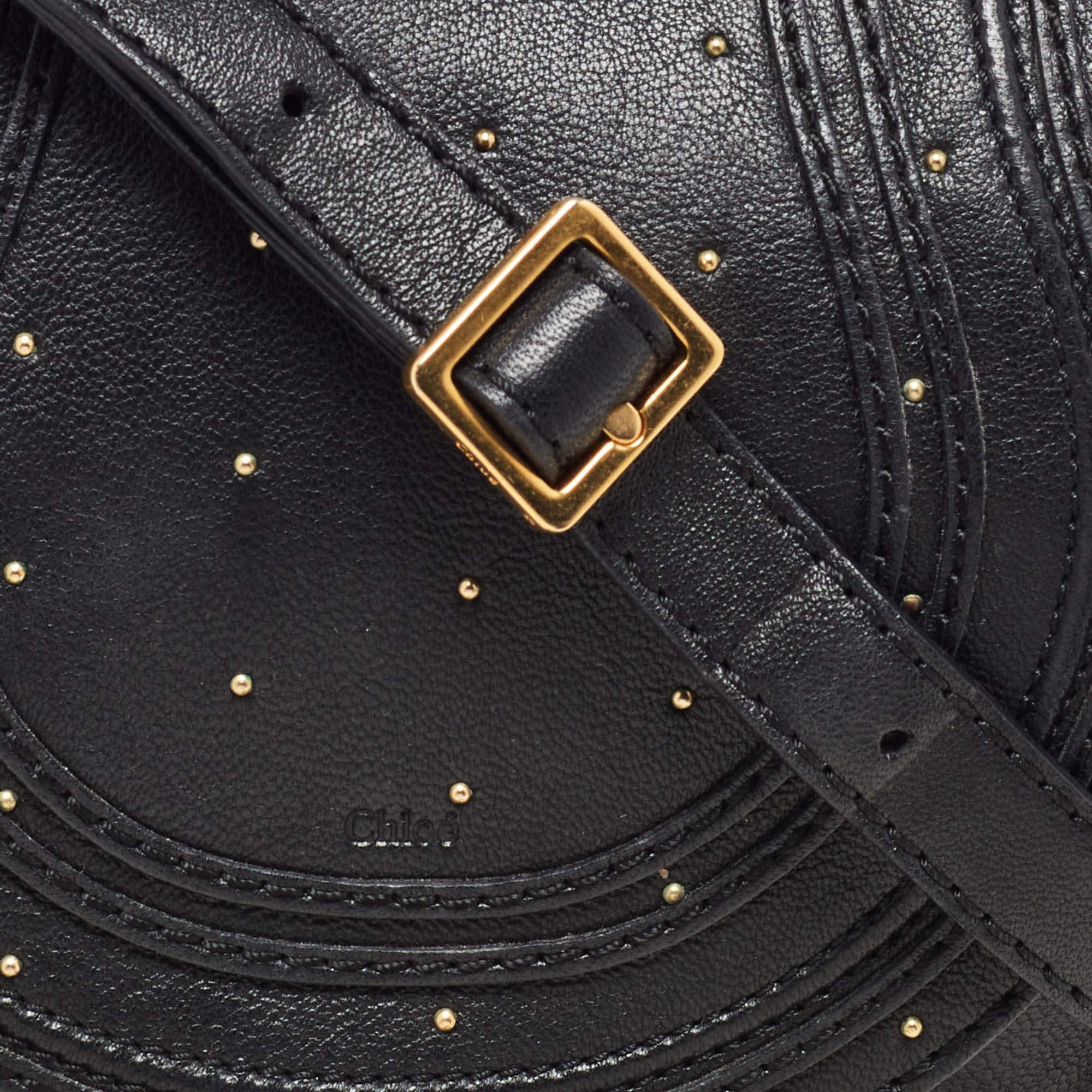 Chloe Black Leather Studded Mini Marcie Crossbody Bag 1