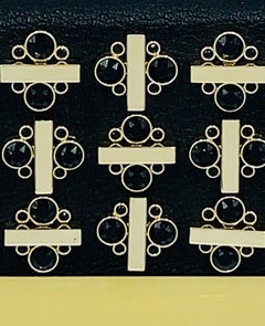 Chloe Black Leather Swarovski Crystal Clutch