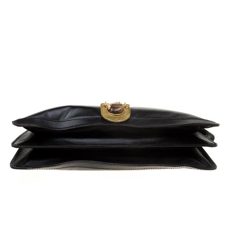 Chloe Black Leather Top Handle Bag For Sale at 1stDibs