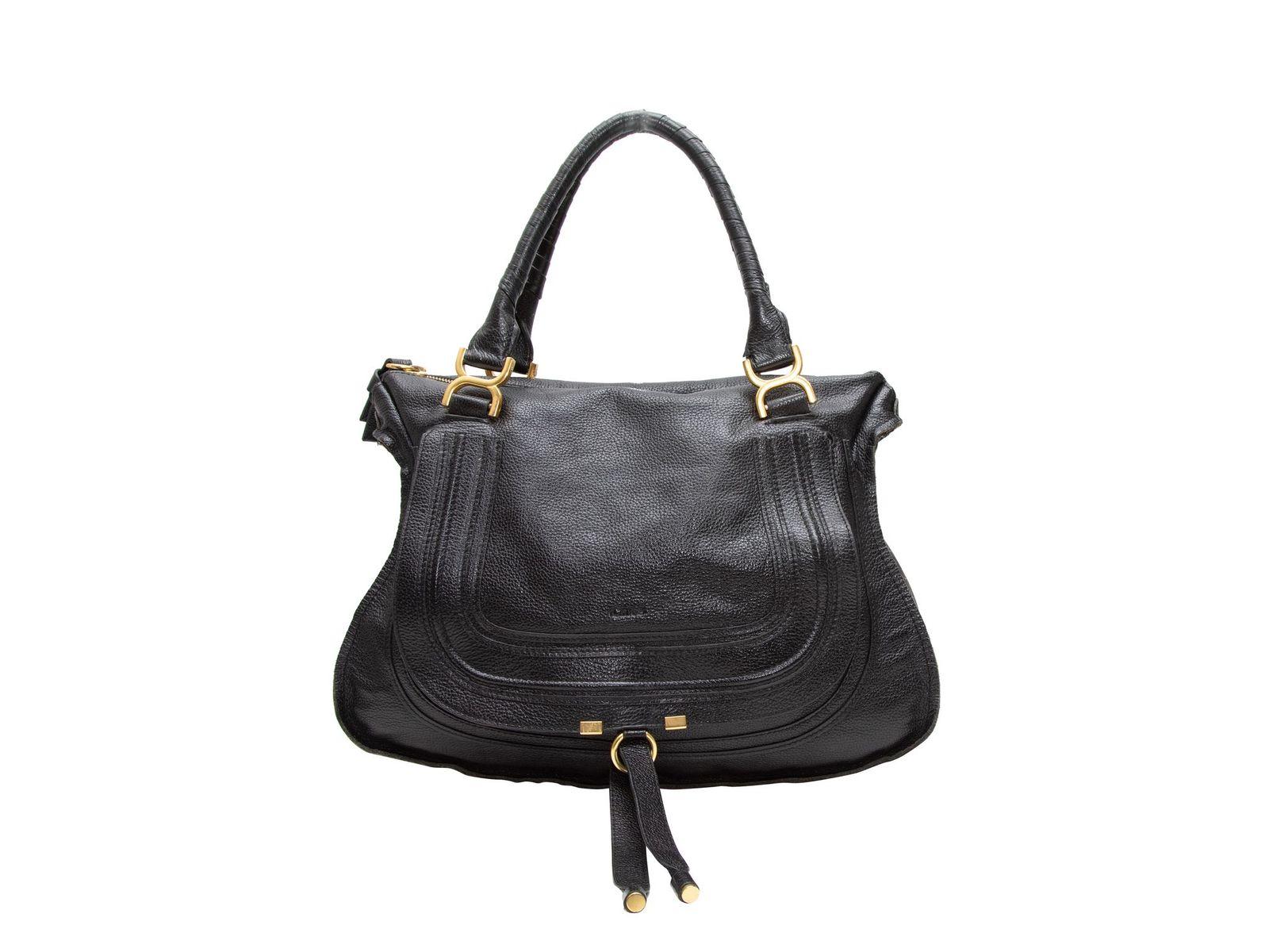 Women's Chloe Black Marcie Leather Shoulder Bag