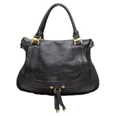 Chloe Black Marcie Leather Shoulder Bag
