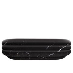 Chloe Black Marquina Marble Coffee Table by Fred and Juul