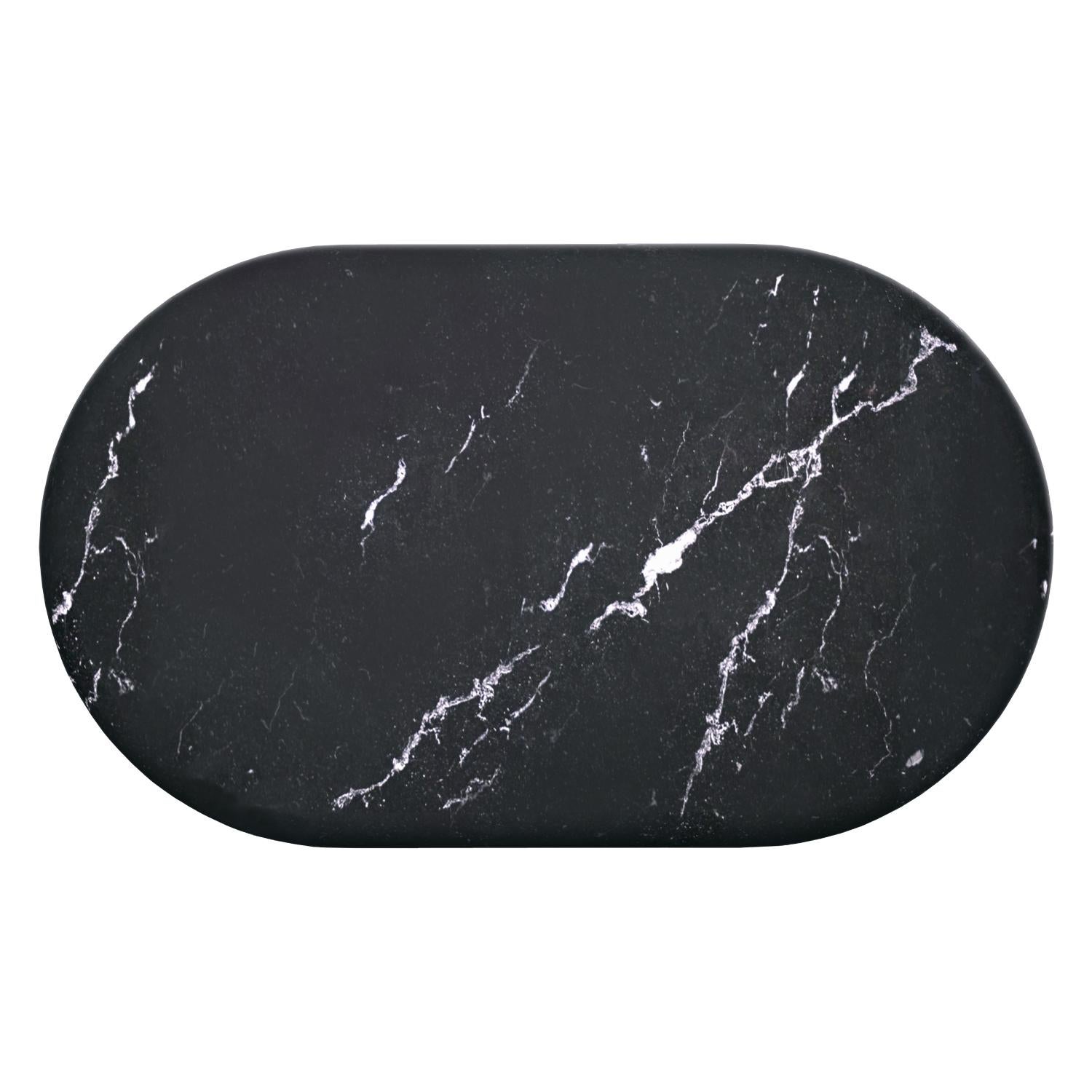 Italian Chloe Black Marquina Marble Coffee Table by Fred and Juul For Sale