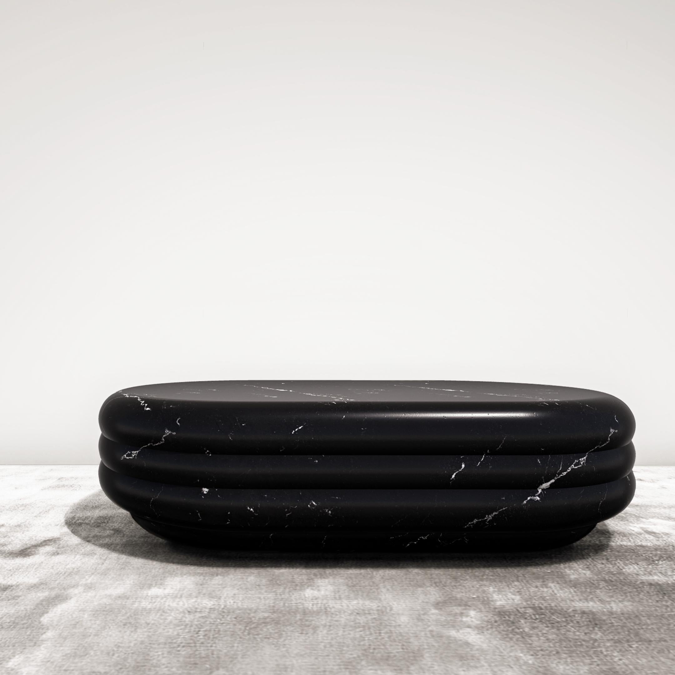 Other Chloe Black Marquina Marble Coffee Table by Fred and Juul For Sale