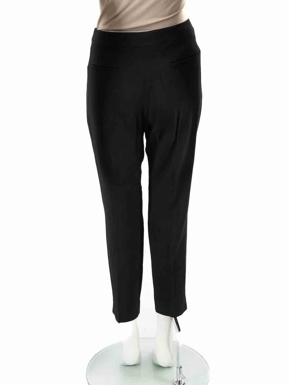 Chloé Black Mid-Rise Tailored Trousers Size L In Good Condition For Sale In London, GB
