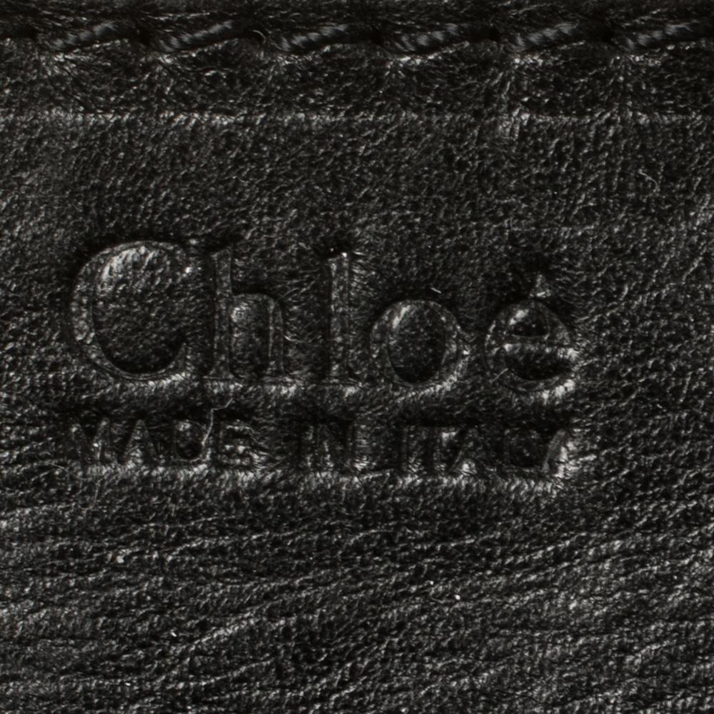 Chloé Black Patent And Leather Cyndi Tote In Fair Condition In Dubai, Al Qouz 2