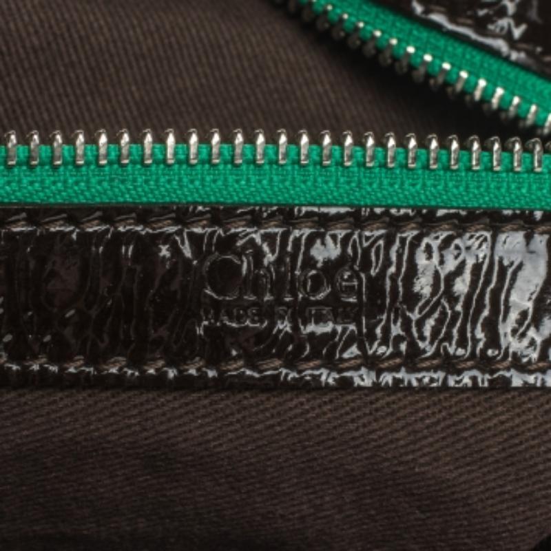 Chloe - Audra - Fourre-tout en cuir verni noir État moyen - En vente à Dubai, Al Qouz 2
