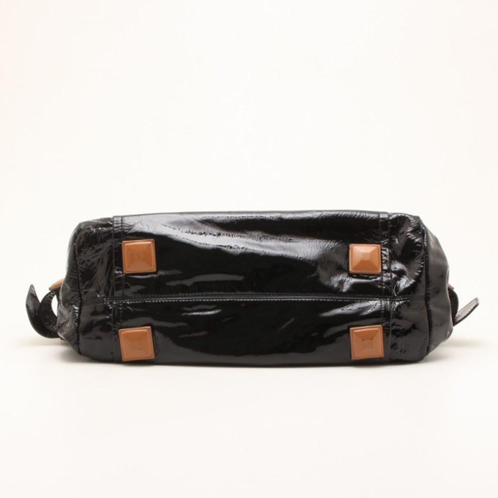Chloe Black Patent Leather 'Audra' Tote For Sale 2