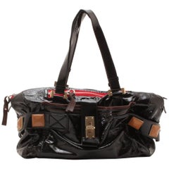 Chloe Black Patent Leather 'Audra' Tote