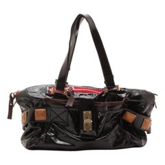 Chloe Black Patent Leather 'Audra' Tote