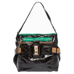 Chloe Black Patent Leather Audra Tote