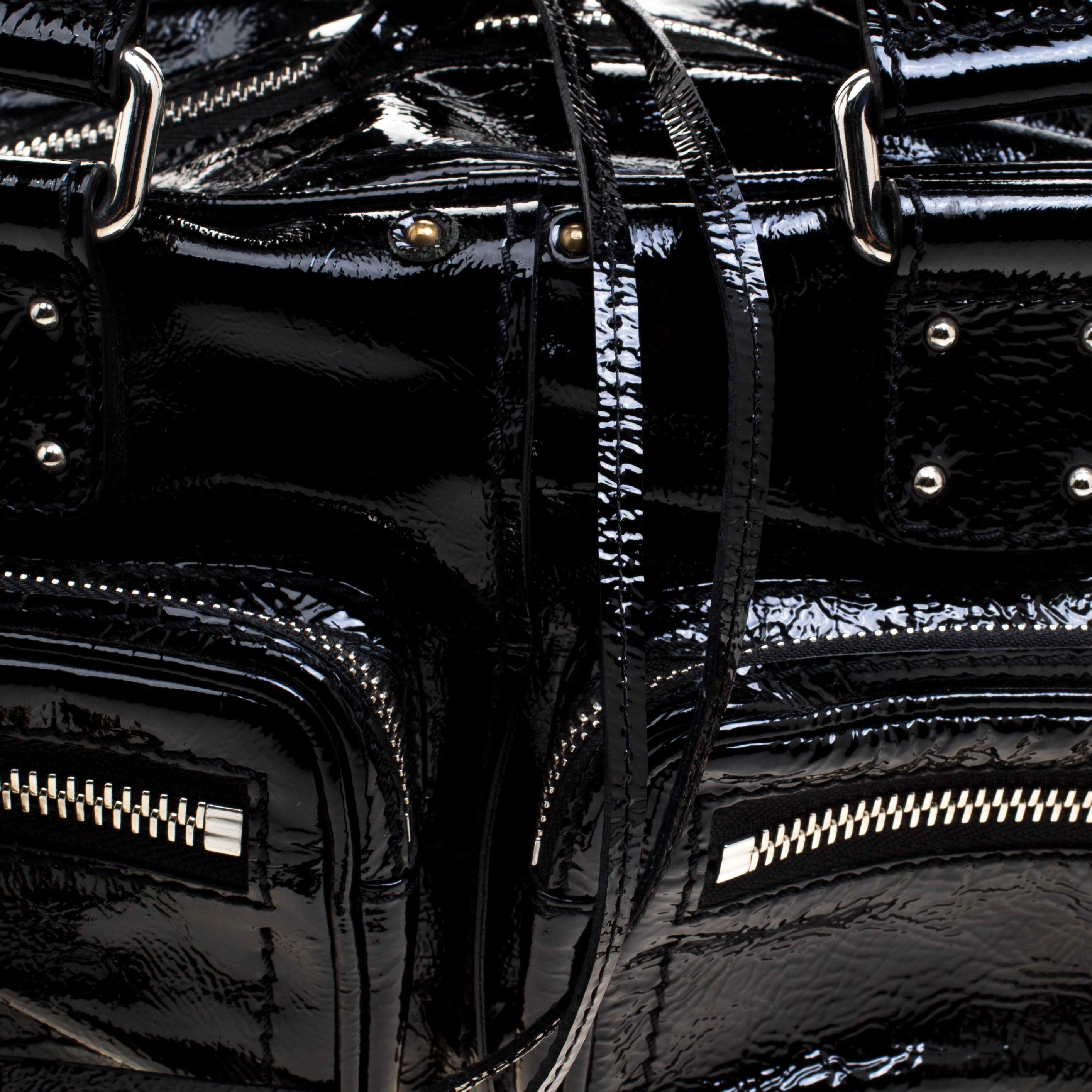 Sac Betty en cuir verni noir de Chloe 6