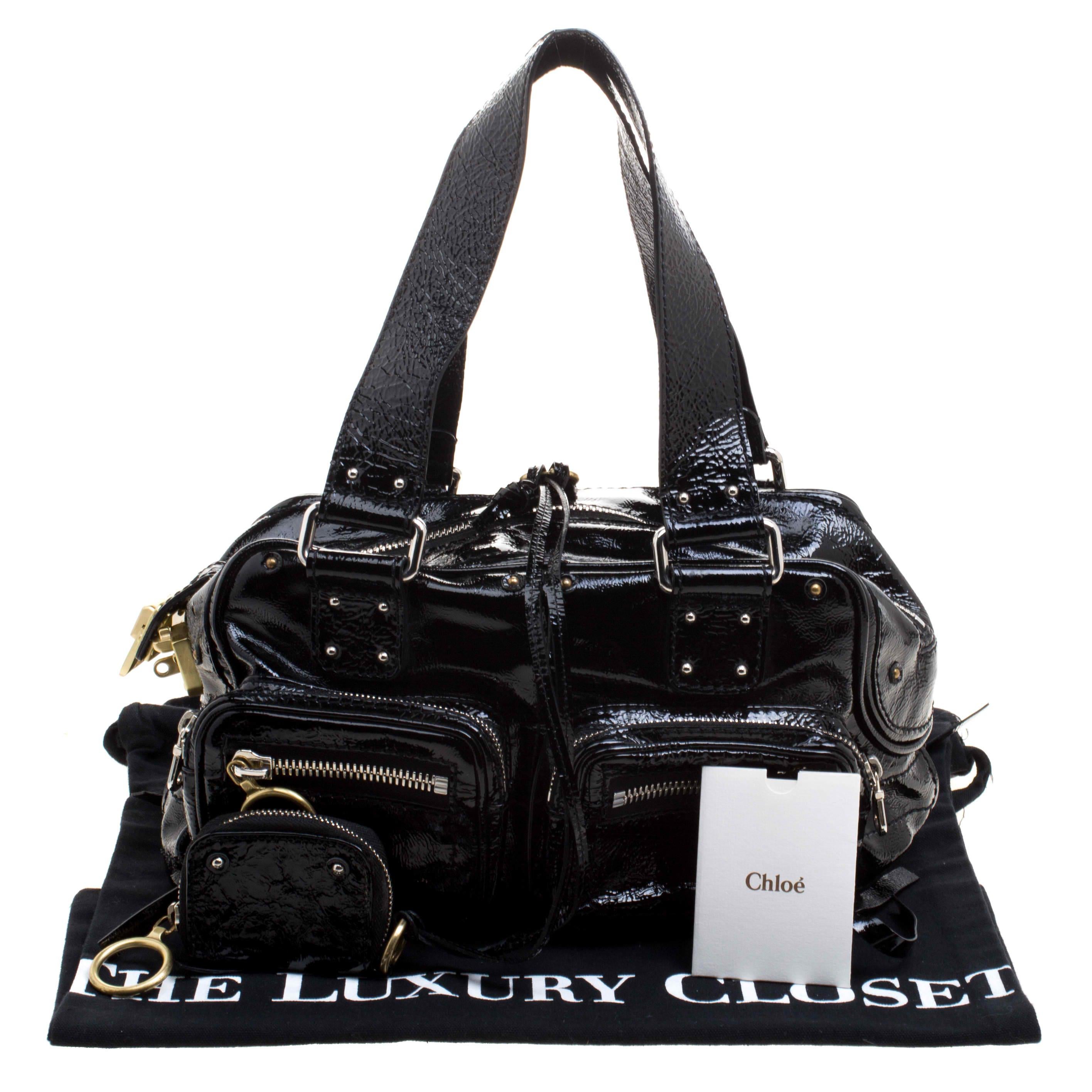 Chloe Black Patent Leather Betty Bag 6