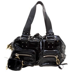 Sac Betty en cuir verni noir de Chloe
